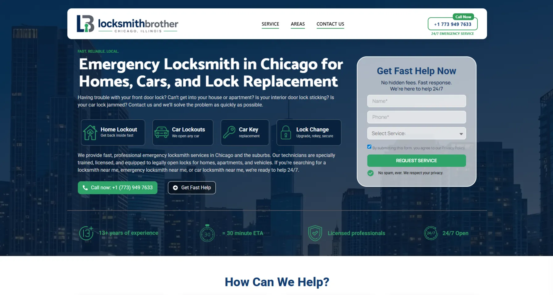 Сайт Locksmith Brother — круглосуточный locksmith в Чикаго